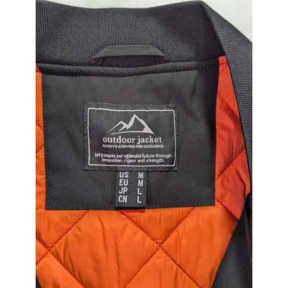 Outdoor Jacket Black Bomber Jack w/Quilted Lining by MagcoMsen Size M - Picture 7 of 13